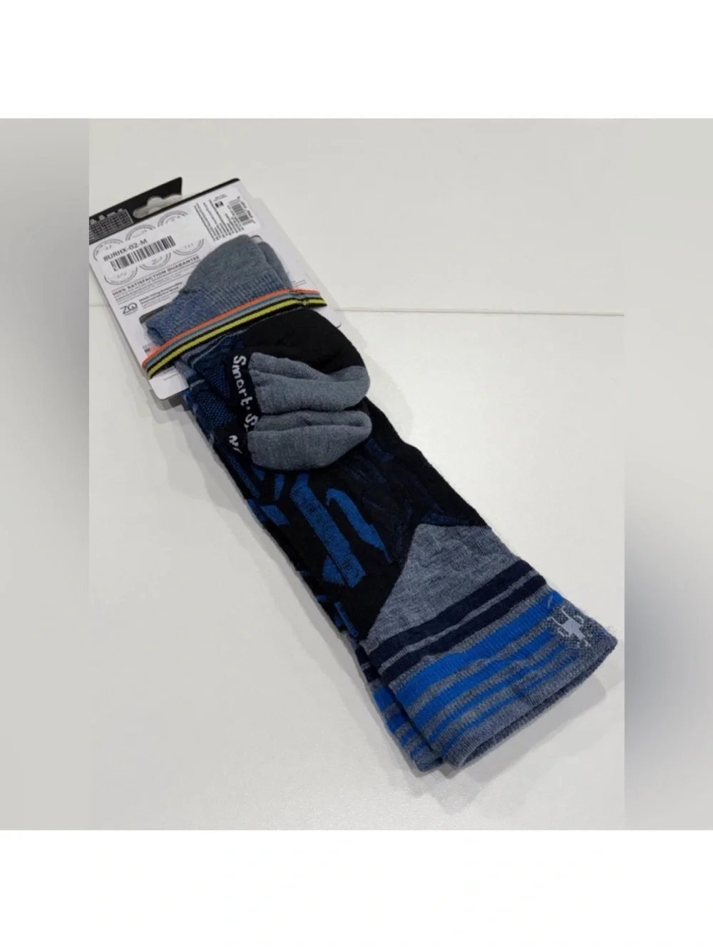 SmartWool Men's Medium Ski Targeted Cushion Summit Shot Socks NWT Pewter Blue